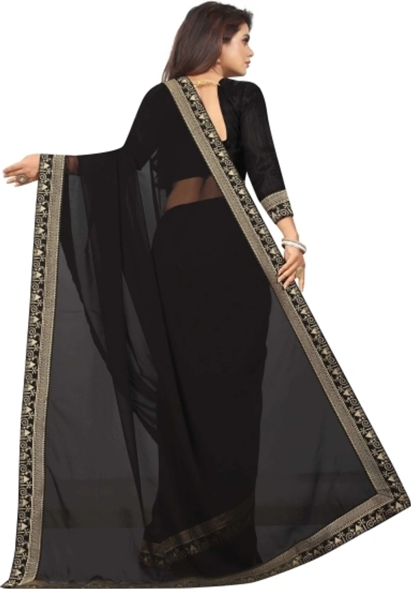 Georgette Saree - Black