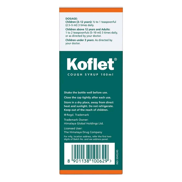 The Himalaya Drug Company  Koflet - 100ml