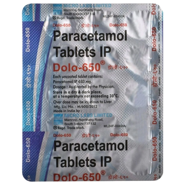 Micro Labs Ltd Dolo-650 - 15 Tablets