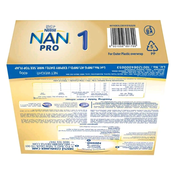 NESTLE INDIA LTD Nan Pro Follow-up Formula Stage 1 Powder - 400gm