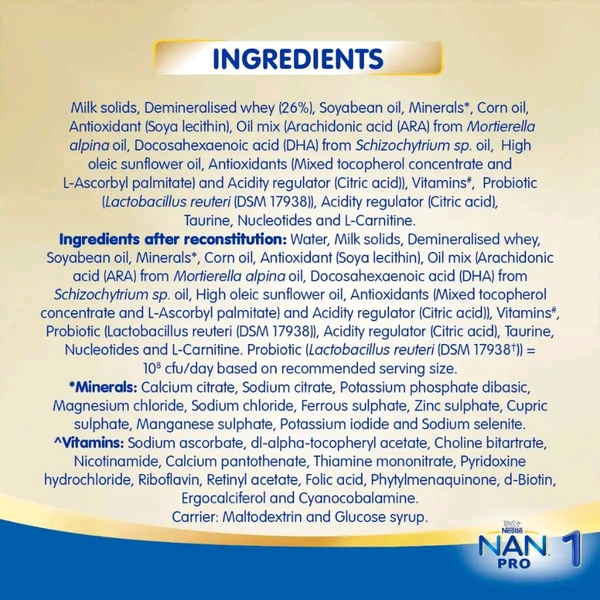 NESTLE INDIA LTD Nan Pro Follow-up Formula Stage 1 Powder - 400gm