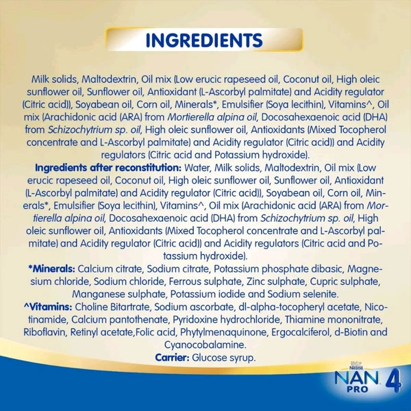 NESTLE INDIA LTD Nan Pro Follow-up Formula Stage 1 Powder - Stage 4