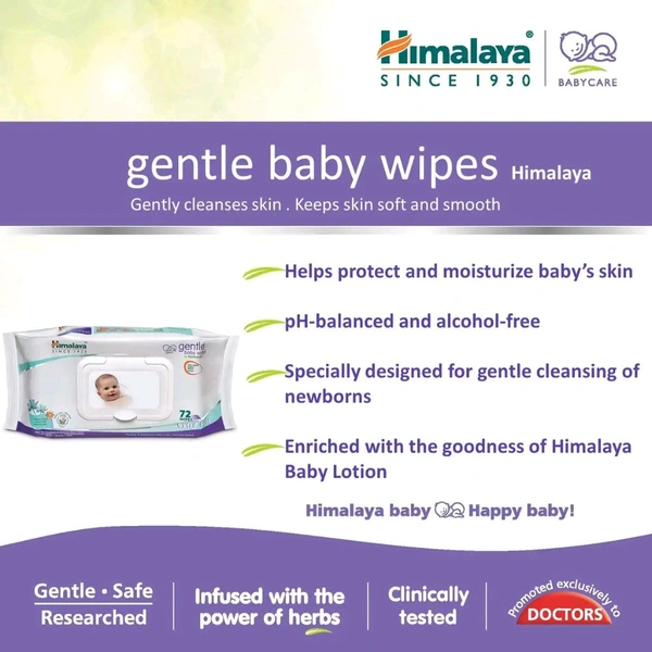The Himalaya Drug Company Himalaya Gentle Baby Wipes - 72 Wipes
