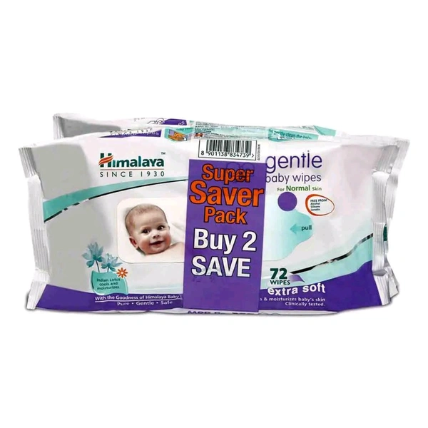The Himalaya Drug Company Himalaya Gentle Baby Wipes - 72x2 Wipes