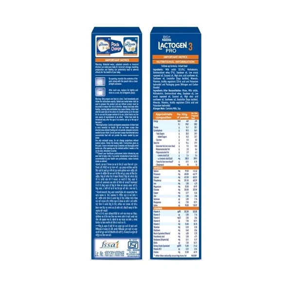NESTLE INDIA LTD Lactogen Pro Infant Formula Stage 1 Powder - Stage 3