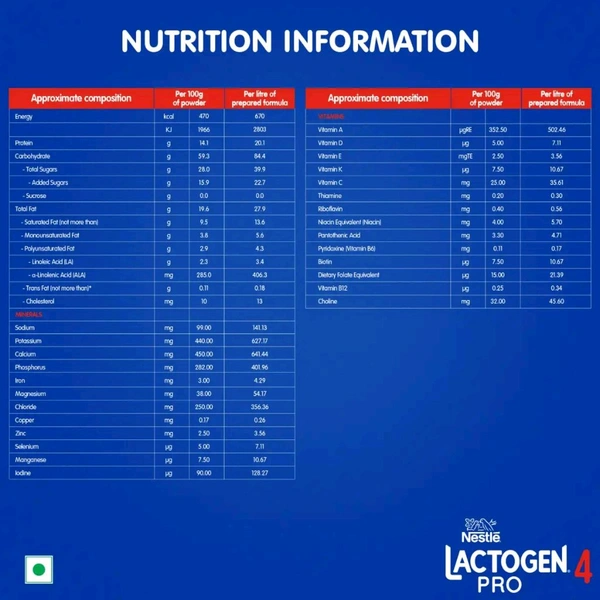 NESTLE INDIA LTD Lactogen Pro Infant Formula Stage 1 Powder - Stage 4