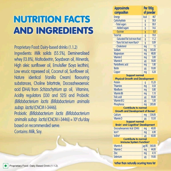 NESTLE INDIA LTD Nangrow Creamy Vanilla Flavour Nutrition Powder - 400gm