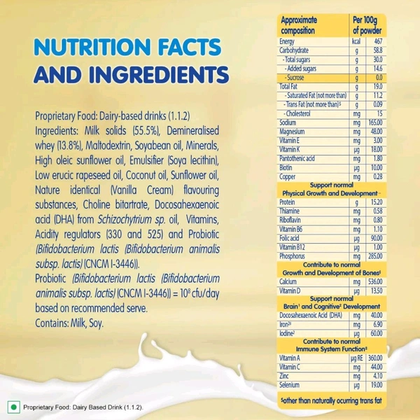 NESTLE INDIA LTD Nangrow Creamy Vanilla Flavour Nutrition Powder - 800gm