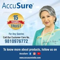 AccuSure Simple Glucometer Sugar Check Machine - 1 Unit
