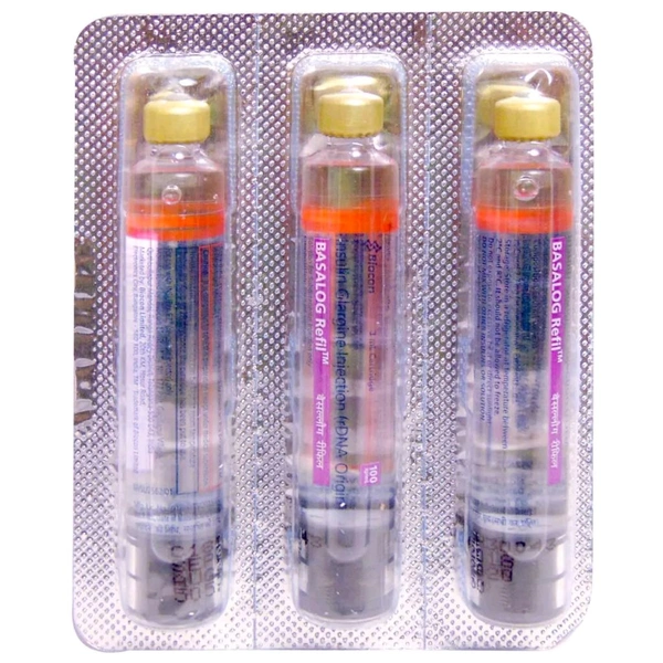 Biocon Biologics Basalog Refil 3ml - 100IU/mL, 1 Cartridges
