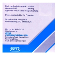INTAS PHARMACEUTICALS LTD Gabapin 300 - 15 Tablets
