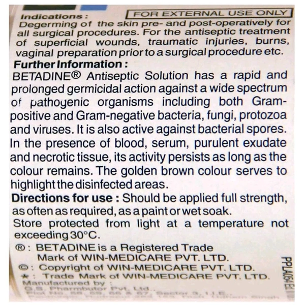 MarketerWin-Medicare Pvt Ltd Betadine Solution 10% - 100ml