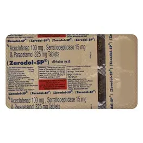 IPCA LABORATORIES LTD Zerodol-SP - 10 Tablets