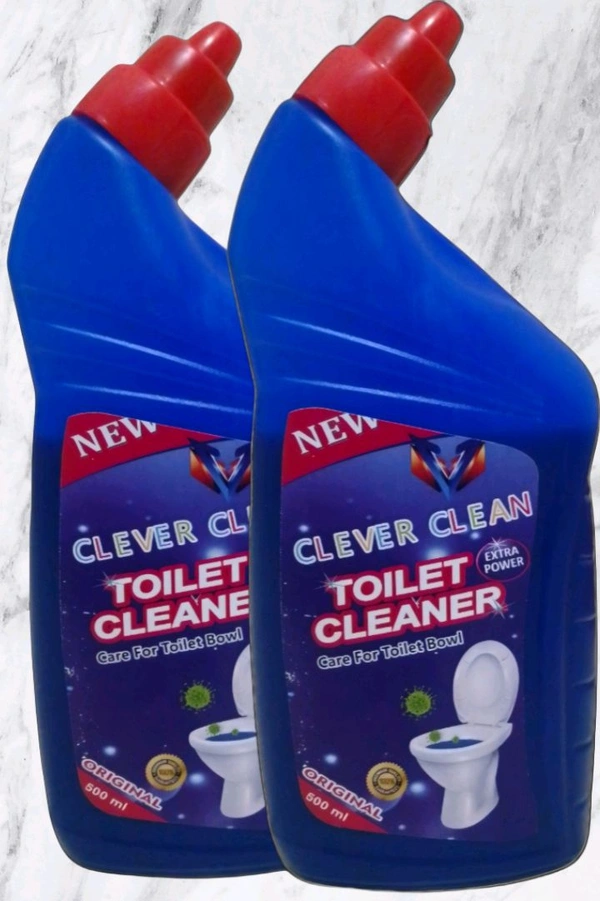 Clever Clean Toilet Cleaner Blue Combo ( Pack Of 2 Bottles) - Blue, 500ml + 500ml