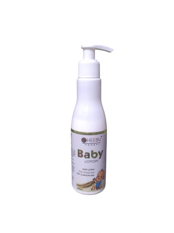 Cheebu Herbal Cosmetics  Baby Lotion – Gentle, Natural Moisturizing Lotion with Almond, Aloe Vera & Jojoba Oil