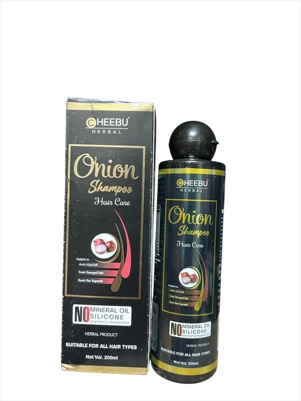 Cheebu Herbal Cosmetics  Cheebu Herbal Onion Hair Shampoo – Advanced Hair Fall Control & Growth Formula