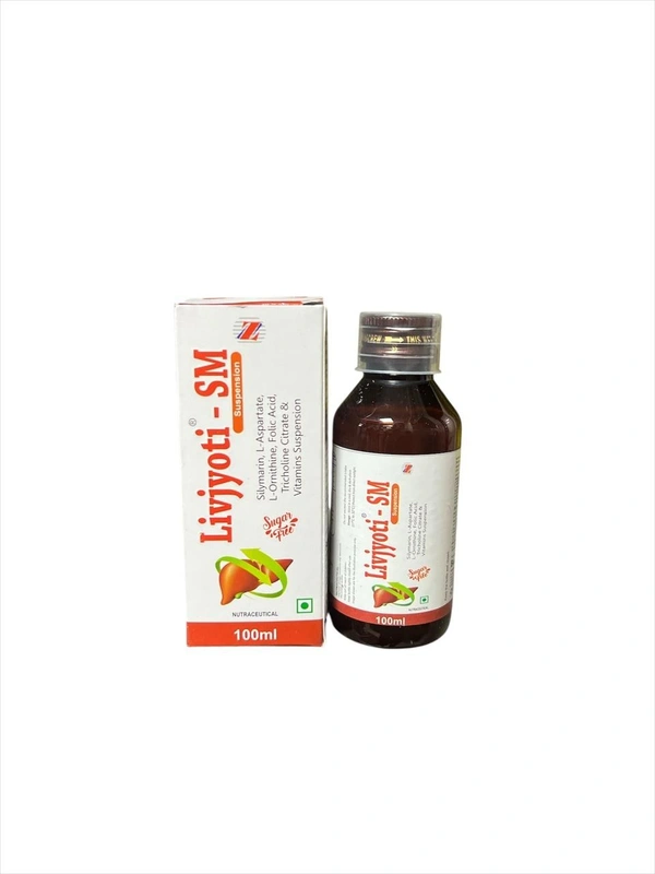 Livjyoti SM Syrup –  Liver Tonic with Silymarin, Tricholine Citrate & B-Complex Vitamins | Advanced Liver Support & Detox Formula. 