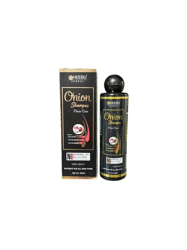 Cheebu Herbal Cosmetics  Cheebu Herbal Onion Hair Shampoo – Advanced Hair Fall Control & Growth Formula