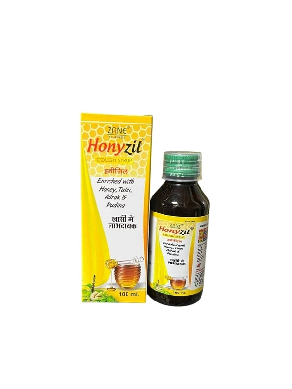 ZANE AYURVEDA Honyzil Syrup — Ayurvedic Honey Cough Syrup for Cough & Sore Throat