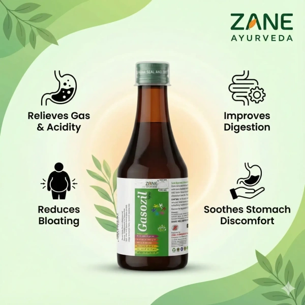ZANE AYURVEDA Zane Ayurveda GASOZIL Syrup – Gas, Acidity & Bloating Relief - 200ML