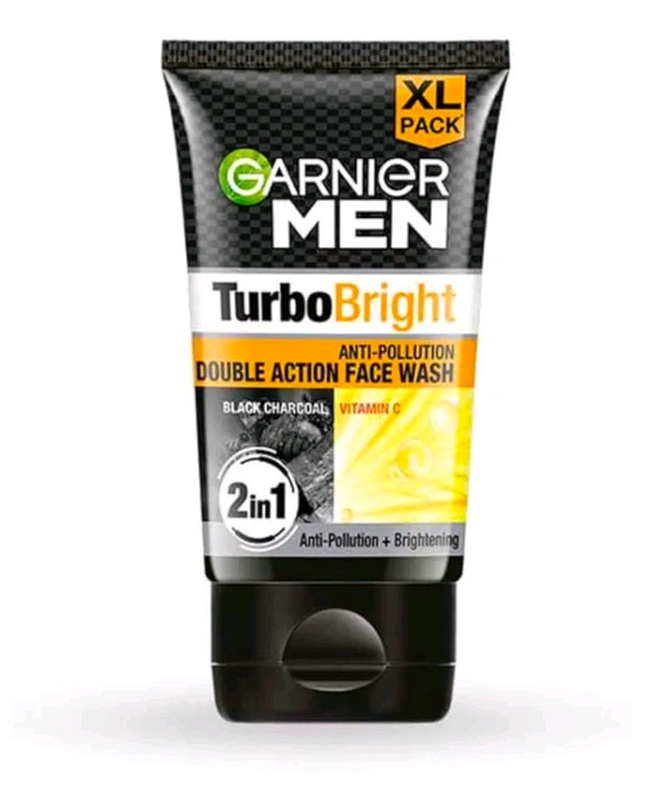 Garnier  Turbo Bright Anti Polution Double Action Face Wash 