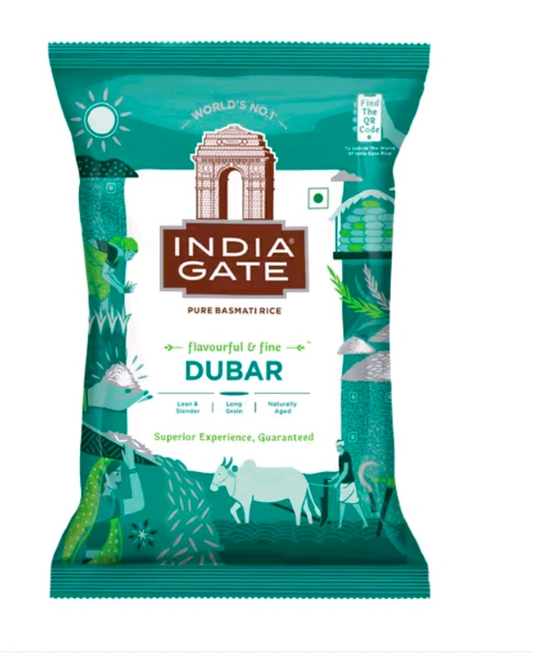 India Gate Pure Basmati Rice Dubar  - 1 KG