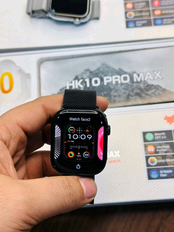 HK 10 PRO MAX Amonade Display 46mm ( 4gb  Storage)  - Black