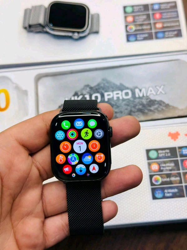 HK 10 PRO MAX Amonade Display 46mm ( 4gb  Storage)  - Black
