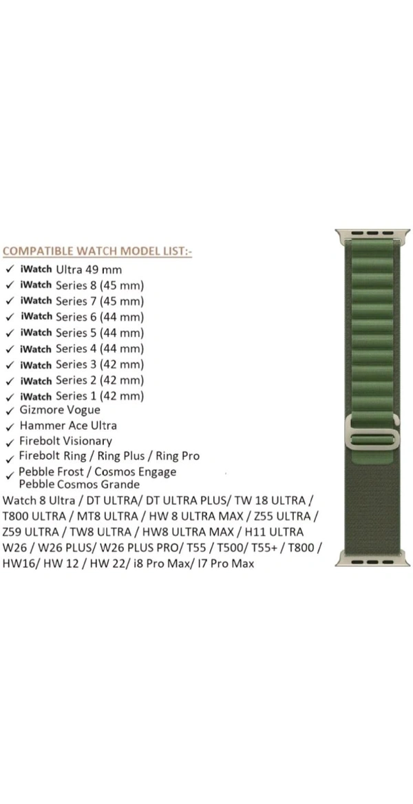 Apple Watch Ultra 2,  STRAP (Alpine Green)  - Chelsea Cucumber