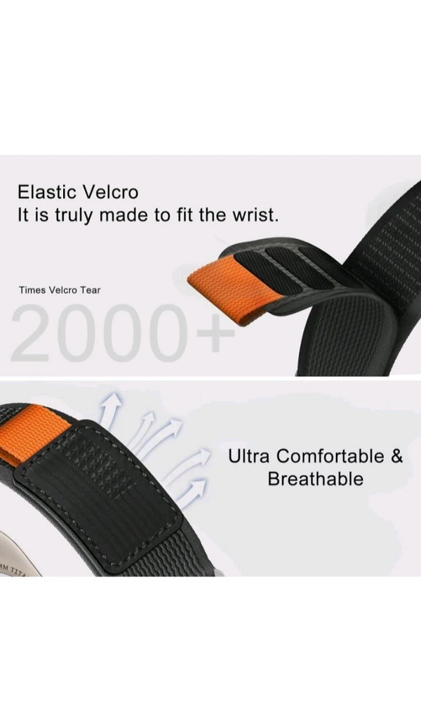 Apple Watch Ultra 2,  STRAP  (Black With Orange) 