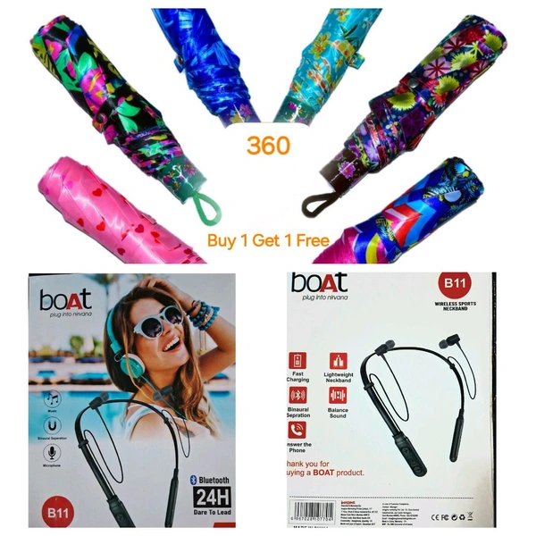 Buy 1 Umbrella & Get 1 Headphone Free - 3 Fold