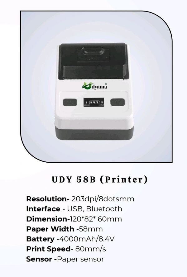Mobile Printer - Get Warrenty With Bill