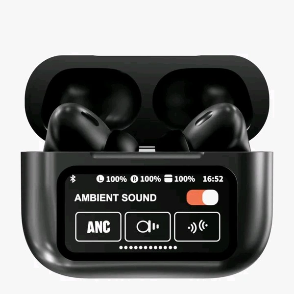 AirPods_ Pro 2 Matte Black With Active Noise Cancellation & Touch LCD Display (Premium)