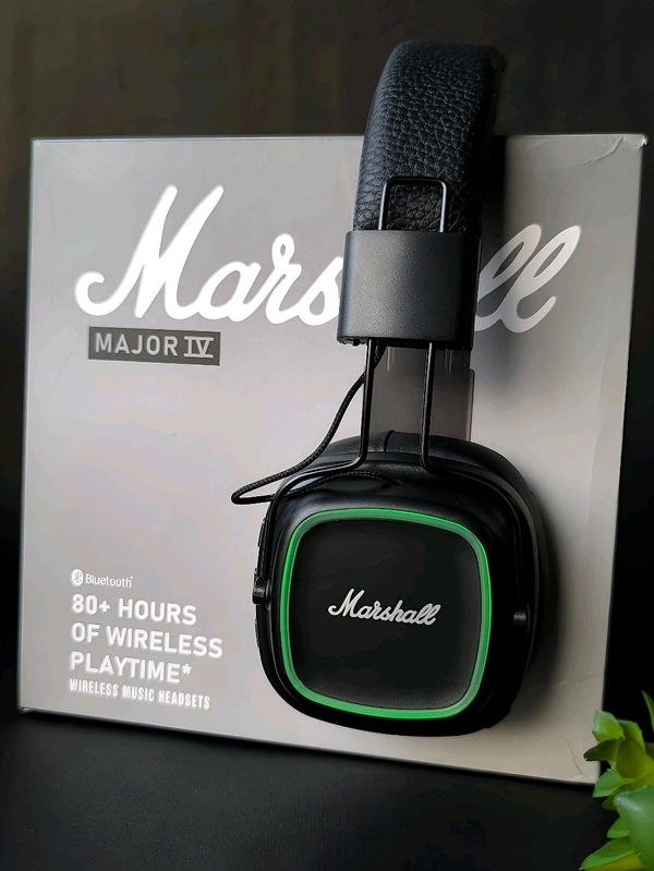 Marshall_ Major 4 Retro Wireless Led Headphones – Deep Bass, Over-Ear Comfort, Wired & Wireless Connectivity, Long Battery Life (Pack of 1)
