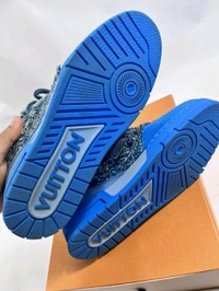 Louis_ Vuitton_ Skate Trainer Diamond Denim Blue Shoes For Men - Blue, EURO 41-45