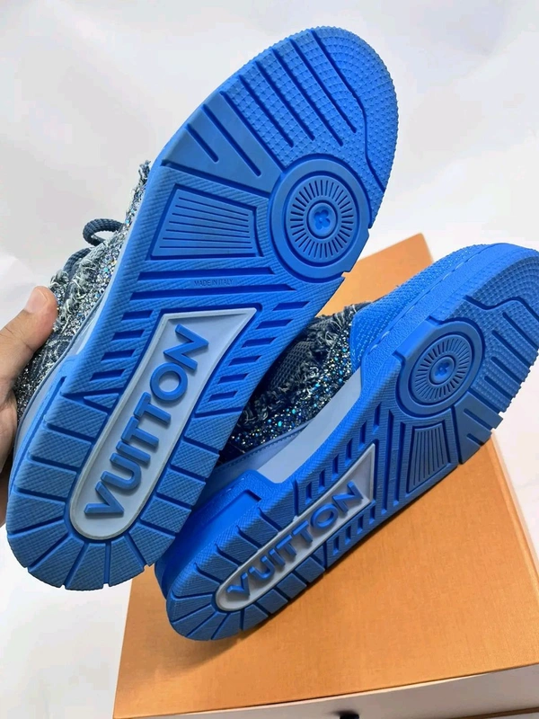 Louis_ Vuitton_ Skate Trainer Diamond Denim Blue Shoes For Men - Blue, EURO 41-45