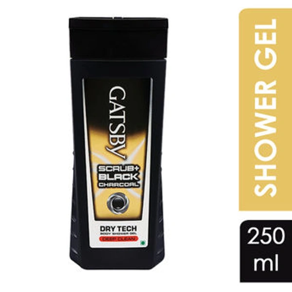 Gatsby Scrub Black Charcoal Shower Gel 250ml