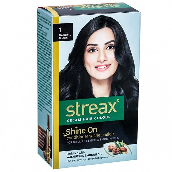 Streax Hair Color Cream 50g - Black : 1