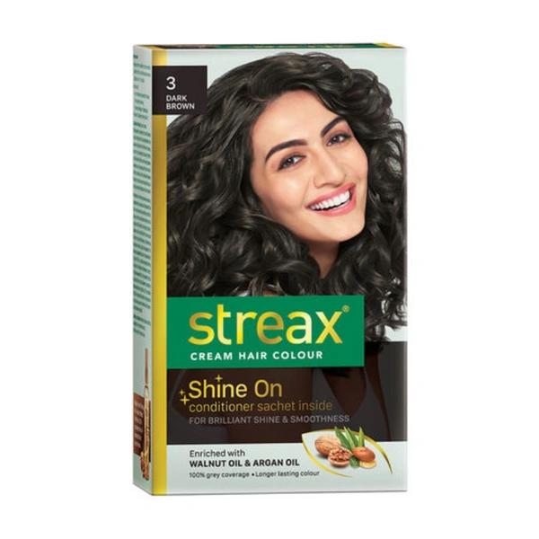 Streax Hair Color Cream 50g - Dark Brown : 3