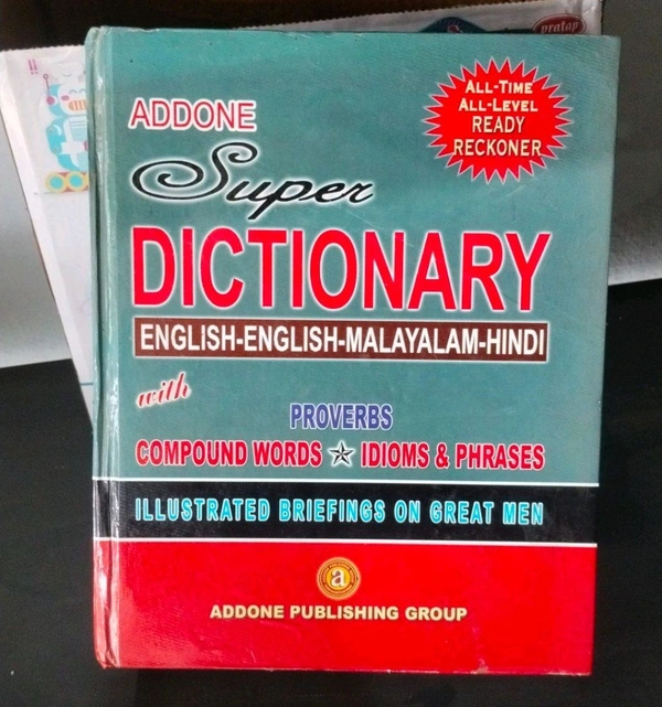 11.ADDONE SUPER DICTIONARY (English English Malayalam Hindi)