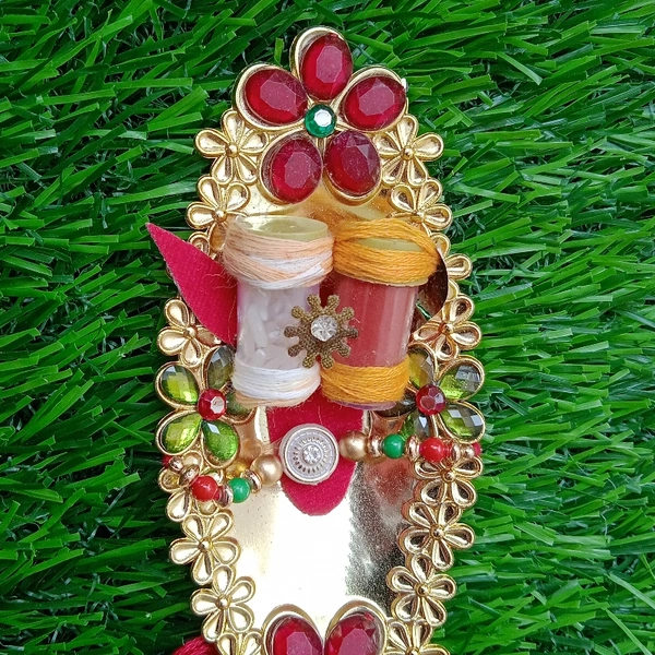 Pocket Freindly Platter With Roli, Chawal, Nariyal, 1bhai Rakhi