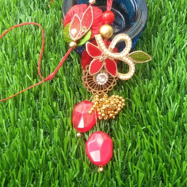 Designer Pair Rakhi Maroon
