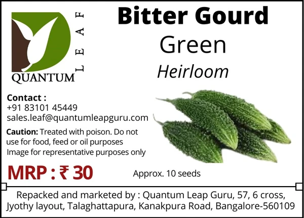 Quantum Leaf Bitter gourd - Green, Open Pollinated