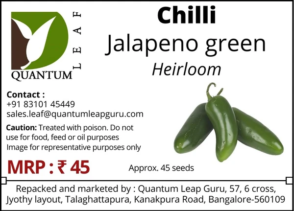 Quantum Leaf Chilli - Jalapeno, Open Pollinated