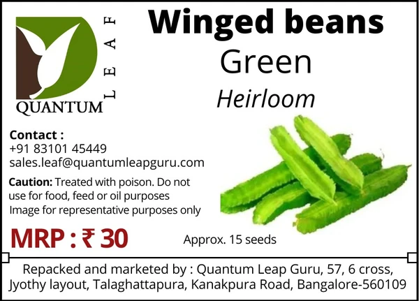 Quantum Leaf Winged Beans - Open Pollinated