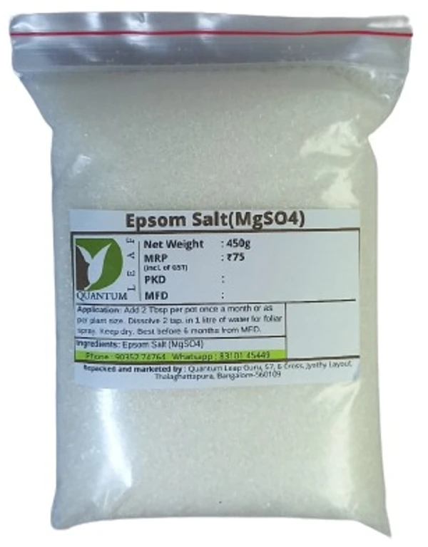Quantum Leaf MgSO4 (Epsom Salt) 450g