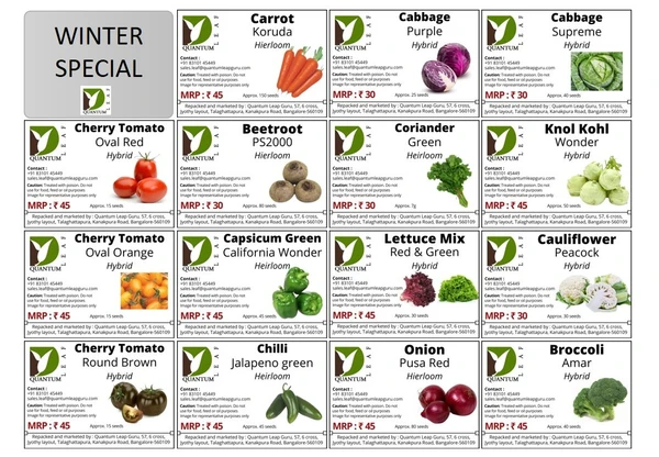 Quantum Leaf Winter special seeds pack - Assorted, Assorted