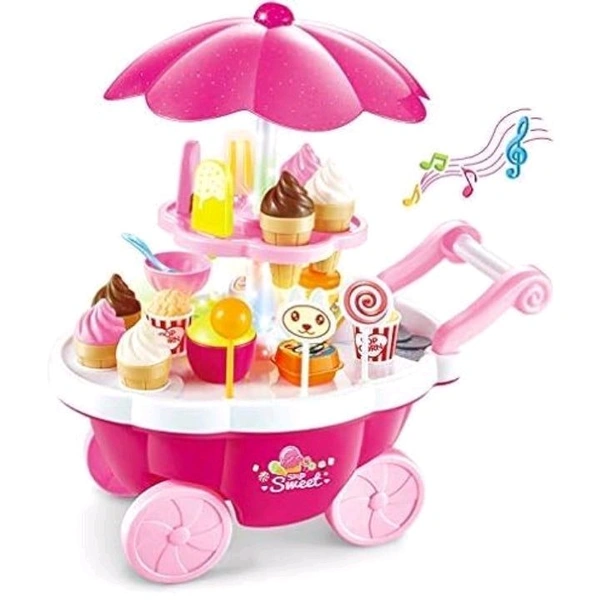 Sweets Cart With Light And Music  - Pink Flamingo