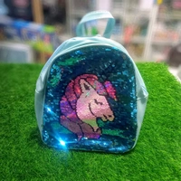 UNICORN  Mini Small BackPack Daypack for Womens Girls Sequins Mini Small Travelling Outdoor Picnic School College Office Casual Daily use
 - Bright Turquoise