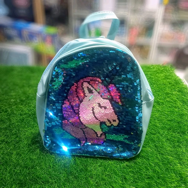 UNICORN  Mini Small BackPack Daypack for Womens Girls Sequins Mini Small Travelling Outdoor Picnic School College Office Casual Daily use
 - Bright Turquoise